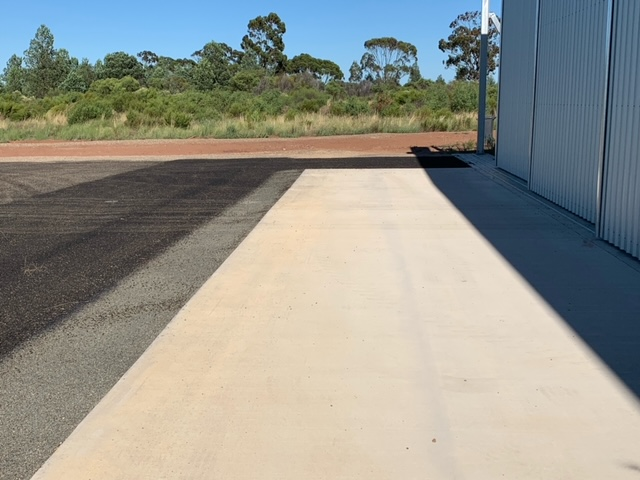 West Wyalong Hangar Front Pad.