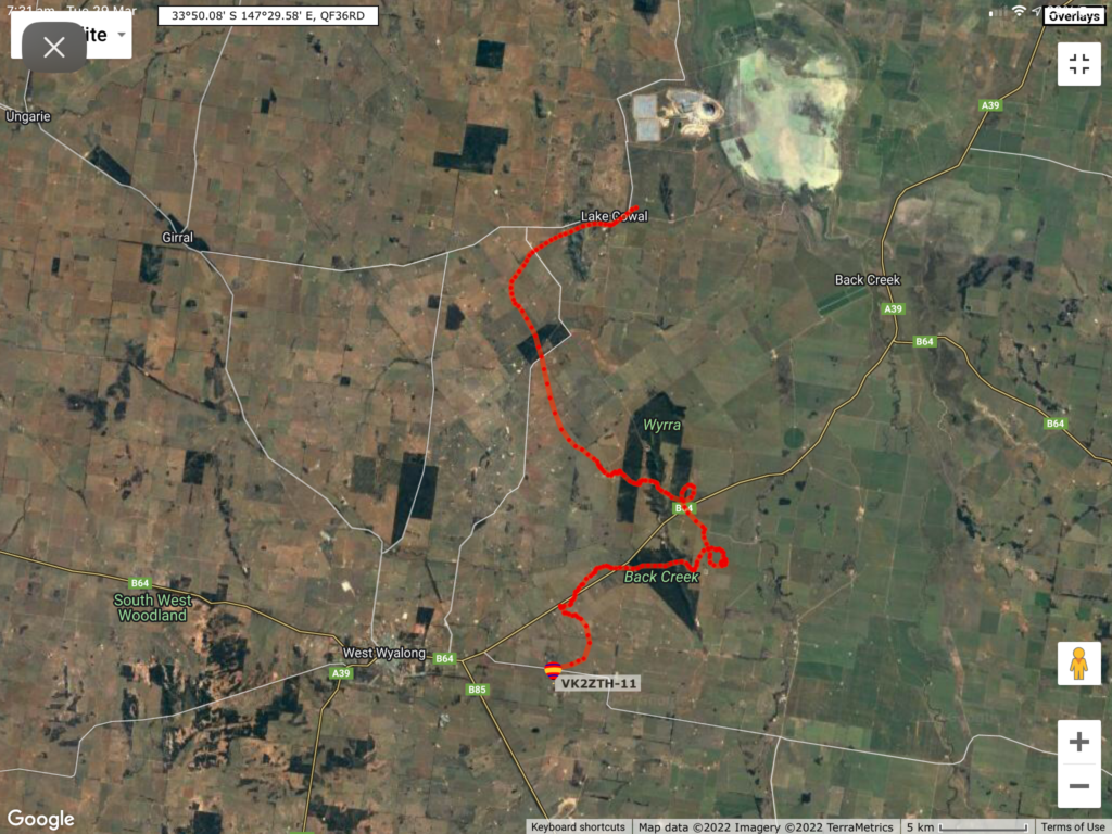 UpLift50 Satellite Tracking from the flight